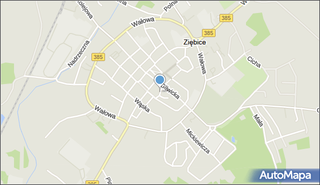 Ziębice, Gacka Wacława, ks., mapa Ziębice