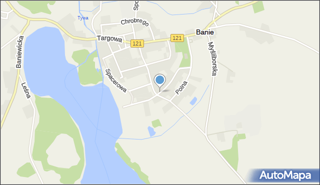 Banie, Gdańska, mapa Banie