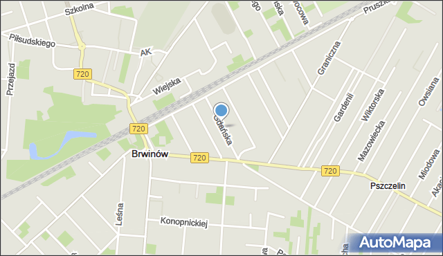 Brwinów, Gdańska, mapa Brwinów