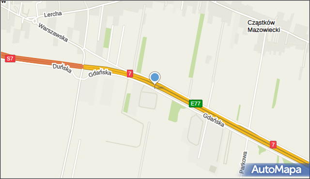 Cząstków Mazowiecki, Gdańska, mapa Cząstków Mazowiecki