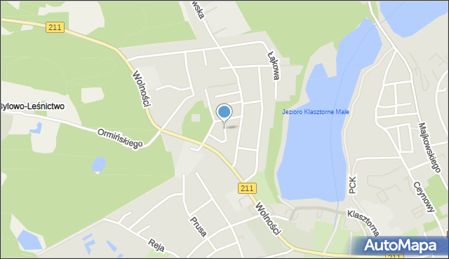 Kartuzy, Gdyńskich Kosynierów, mapa Kartuzy