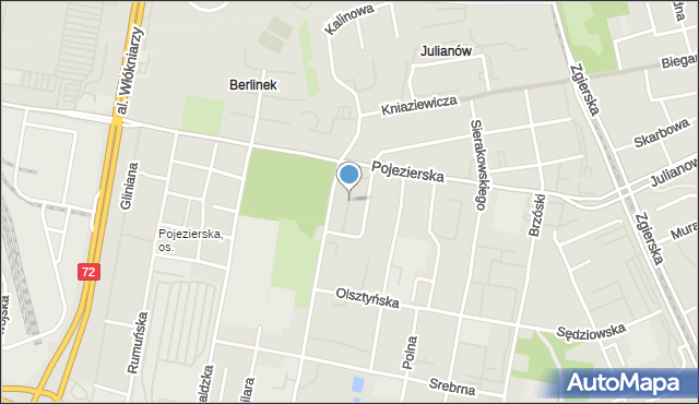 Łódź, Gdyńska, mapa Łodzi