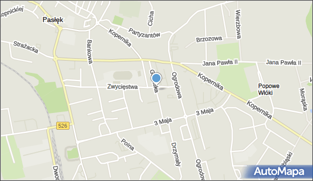 Pasłęk, Gdańska, mapa Pasłęk