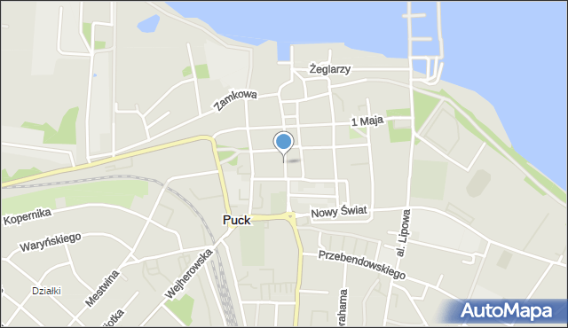 Puck, Gdańska, mapa Puck
