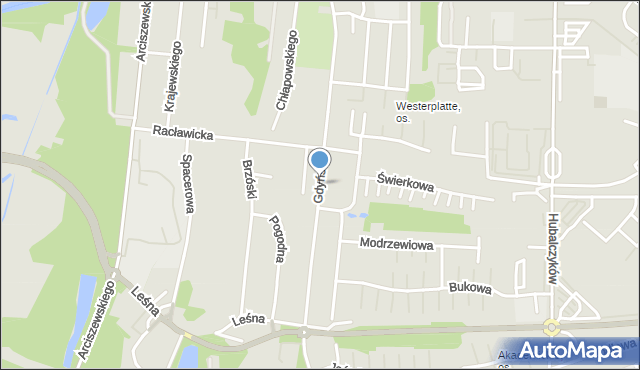 Słupsk, Gdyńska, mapa Słupska