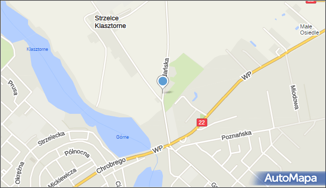 Strzelce Krajeńskie, Gdańska, mapa Strzelce Krajeńskie