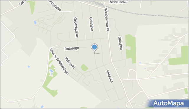 Szczytno, Gdańska, mapa Szczytno