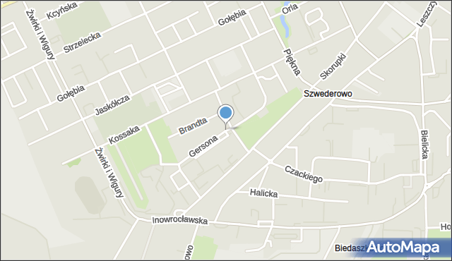 Bydgoszcz, Gersona Wojciecha, mapa Bydgoszczy
