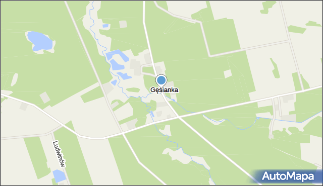 Gęsianka, Gęsianka, mapa Gęsianka