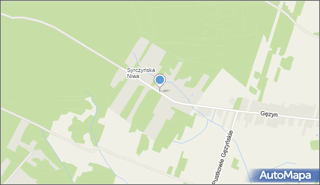 Koziegłowy powiat myszkowski, Gęzyńska, mapa Koziegłowy powiat myszkowski