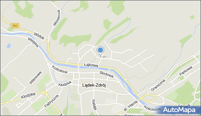 Lądek-Zdrój, Gerberów, mapa Lądek-Zdrój