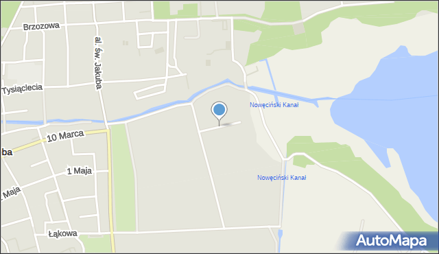 Łeba, Genewska, mapa Łeba