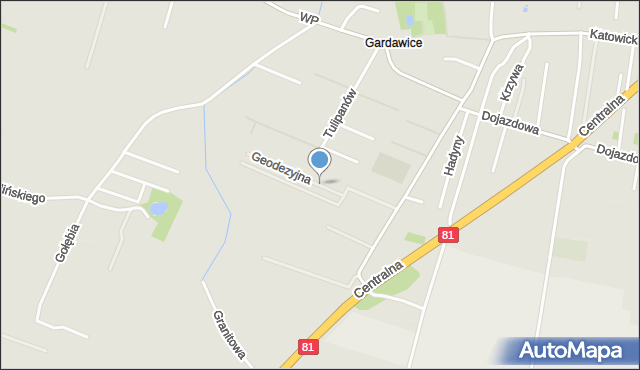 Orzesze powiat mikołowski, Geodezyjna, mapa Orzesze powiat mikołowski