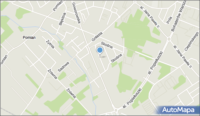 Ostrołęka, Geodetów, mapa Ostrołęka