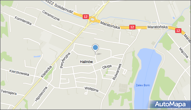 Radom, Genewska, mapa Radomia