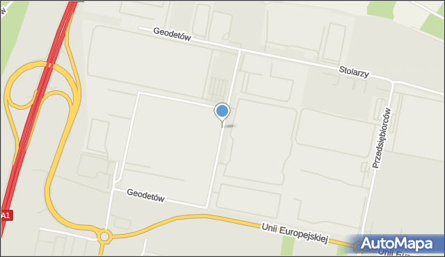 Radomsko, Geodetów, mapa Radomsko