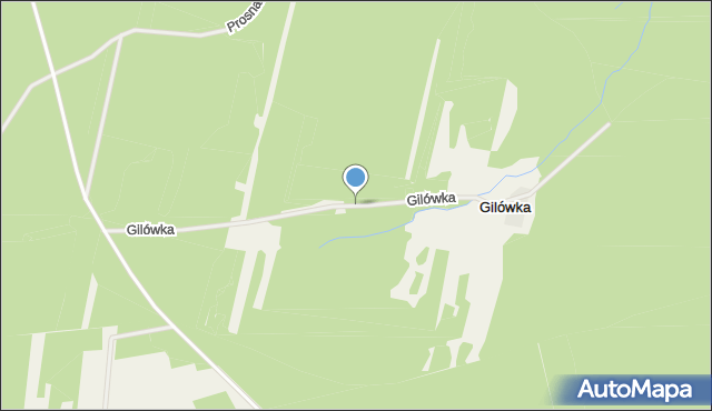 Gilówka gmina Nowe Miasto nad Pilicą, Gilówka, mapa Gilówka gmina Nowe Miasto nad Pilicą