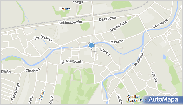 Jelenia Góra, Gimnazjalna, mapa Jelenia Góra