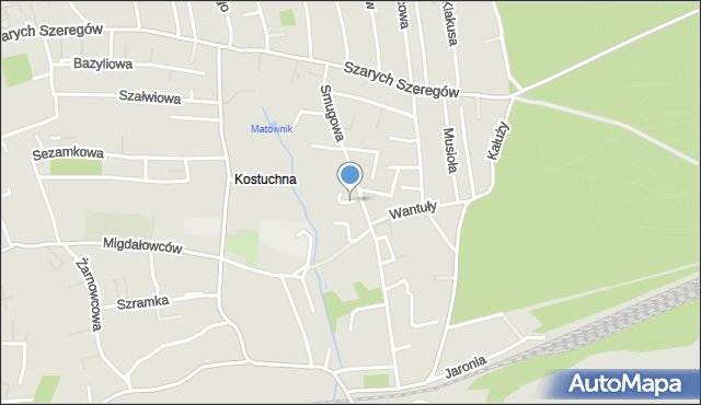 Katowice, Gierymskiego Aleksandra, mapa Katowic