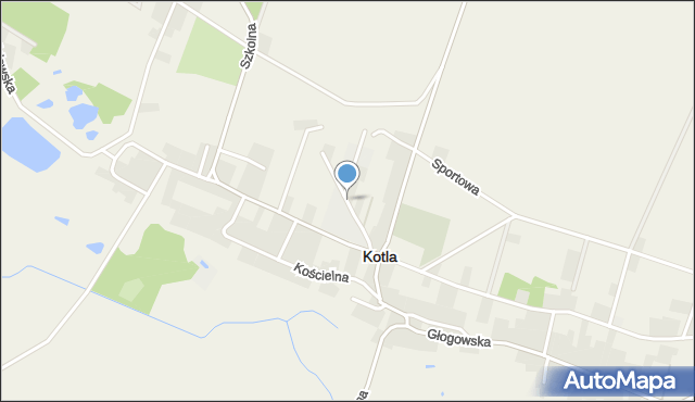 Kotla, Gimnazjalna, mapa Kotla