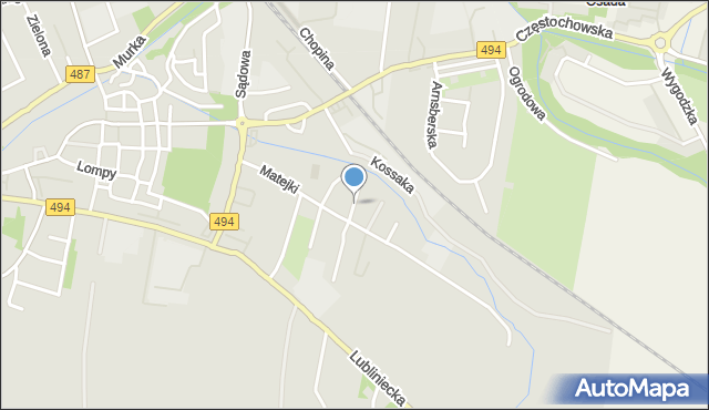 Olesno, Gierymskiego Maksymiliana, mapa Olesno
