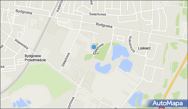 Piła, Giełdowa, mapa Piły