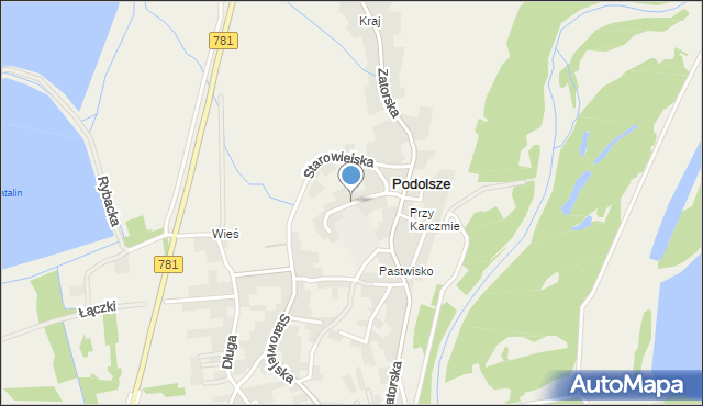 Podolsze, Gimnazjalna, mapa Podolsze