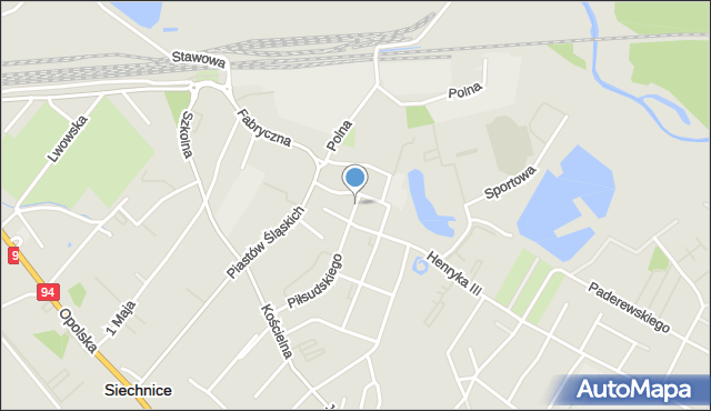 Siechnice, Gimnazjalna, mapa Siechnice