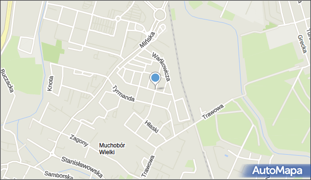 Wrocław, Giżyckiego Kamila, mapa Wrocławia