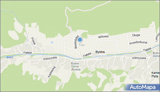 Bystra gmina Wilkowice, Głogowa, mapa Bystra gmina Wilkowice