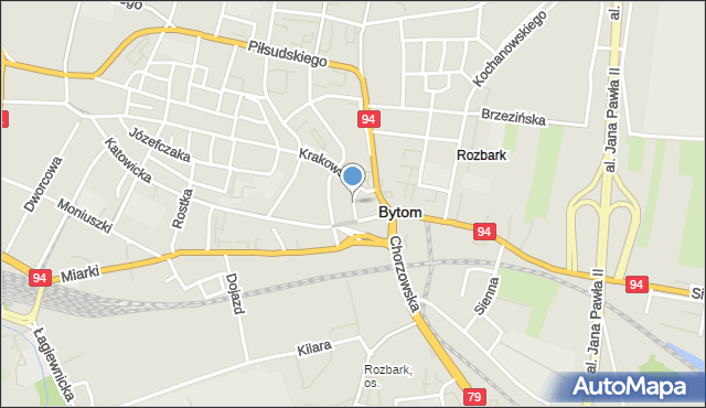 Bytom, Głęboka, mapa Bytomia