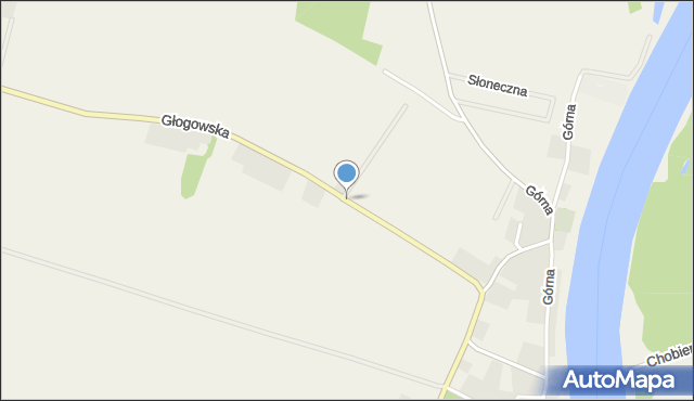 Chobienia, Głogowska, mapa Chobienia