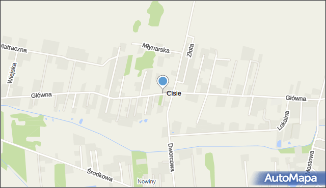 Cisie gmina Halinów, Główna, mapa Cisie gmina Halinów