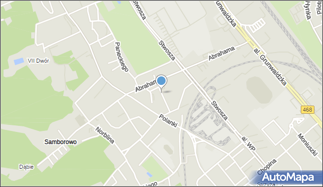 Gdańsk, Głogowska, mapa Gdańska