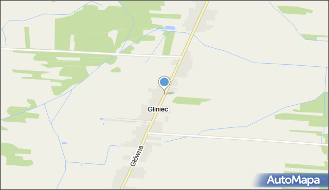Gliniec gmina Przysucha, Gliniec, mapa Gliniec gmina Przysucha