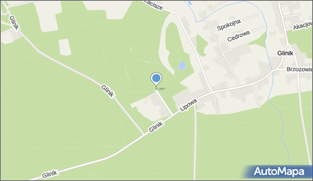 Glinik gmina Deszczno, Glinik, mapa Glinik gmina Deszczno