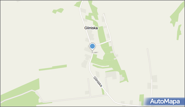 Gliniska gmina Łopiennik Górny, Gliniska, mapa Gliniska gmina Łopiennik Górny