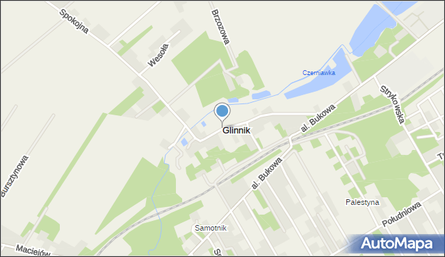 Glinnik gmina Zgierz, Glinnik, mapa Glinnik gmina Zgierz