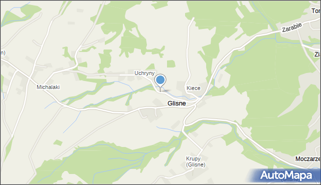 Glisne, Glisne, mapa Glisne