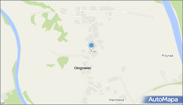 Głogowiec gmina Tryńcza, Głogowiec, mapa Głogowiec gmina Tryńcza