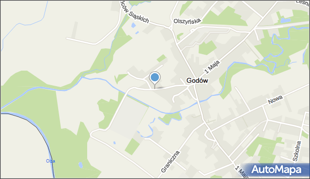 Godów powiat wodzisławski, Gliniki, mapa Godów powiat wodzisławski