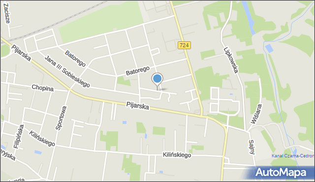 Góra Kalwaria, Głowackiego Bartosza, mapa Góra Kalwaria