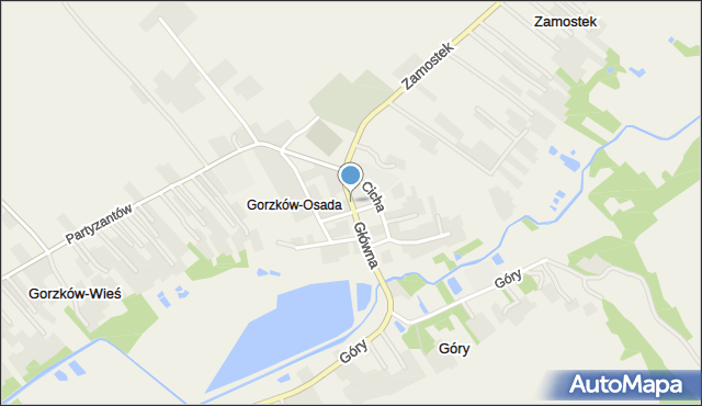 Gorzków-Osada, Główna, mapa Gorzków-Osada