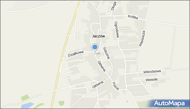 Jaczów, Główna, mapa Jaczów