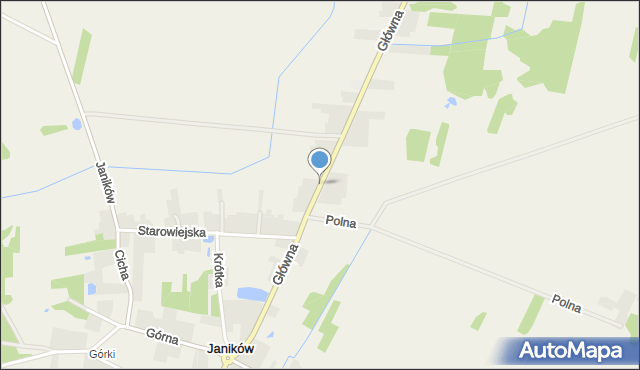 Janików gmina Przysucha, Główna, mapa Janików gmina Przysucha