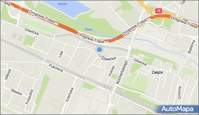 Katowice, Gliwicka, mapa Katowic