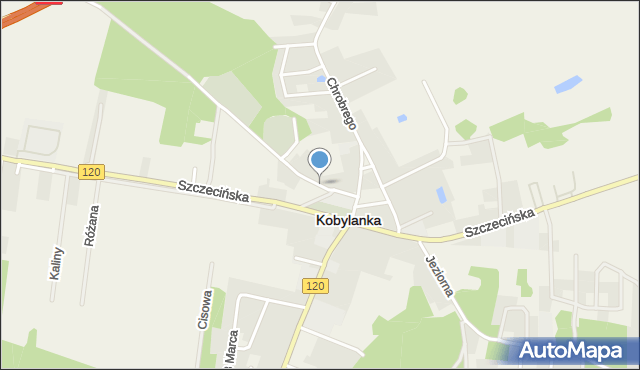 Kobylanka powiat stargardzki, Głogowskiego Piotra, ks., mapa Kobylanka powiat stargardzki