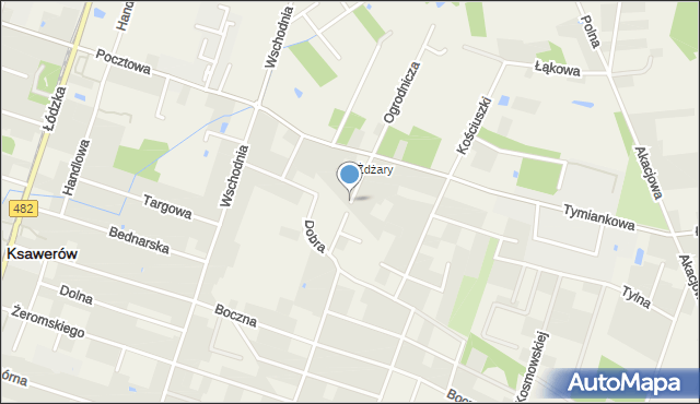 Ksawerów powiat pabianicki, Głowackiego, mapa Ksawerów powiat pabianicki