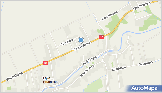 Łąka Prudnicka, Głuchołaska, mapa Łąka Prudnicka
