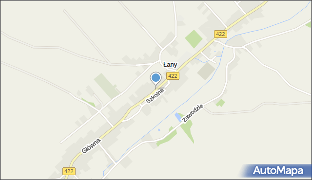 Łany gmina Cisek, Główna, mapa Łany gmina Cisek